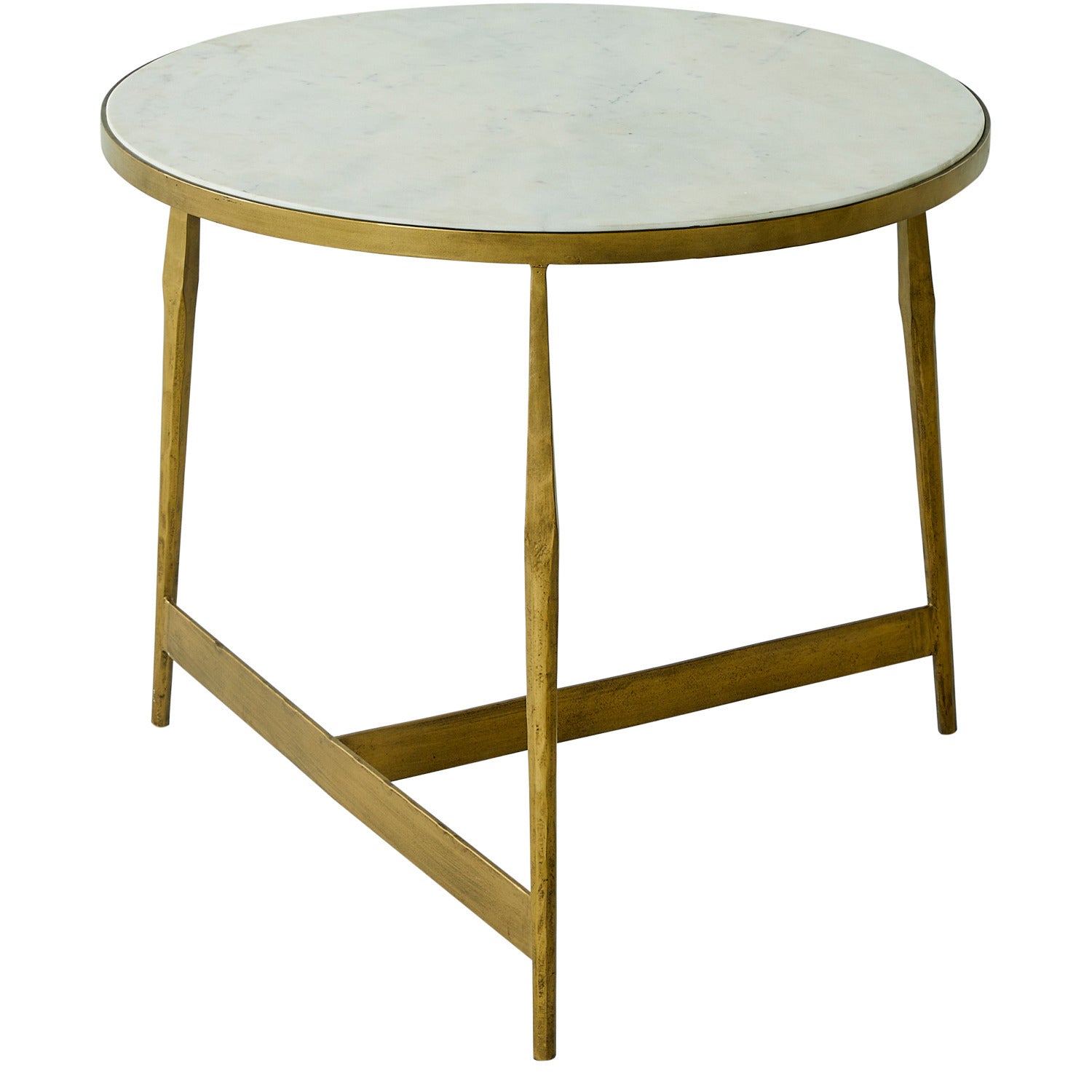 Gabby - SCH-175217 - Coffee Table - Alana - Honed White Banswara Marble|Antique Forged Brass