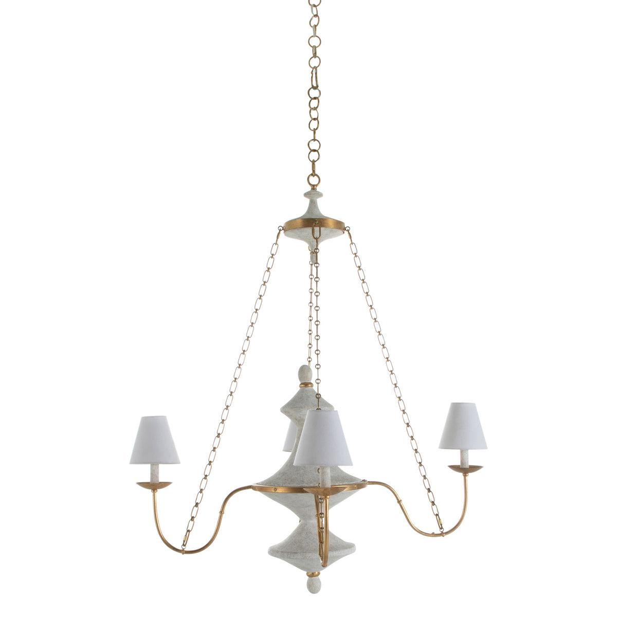 Gabby - SCH-175390 - Four Light Chandelier - Pascal - Textured White/Vintage Gold