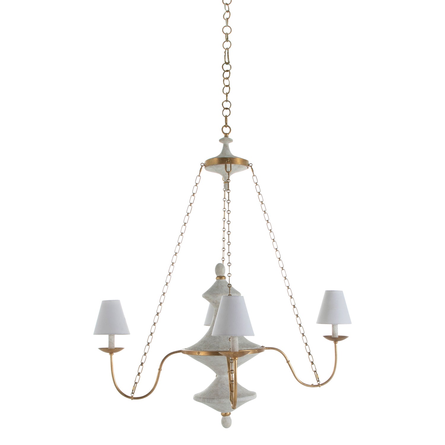 Gabby - SCH-175390 - Four Light Chandelier - Pascal - Textured White/Vintage Gold