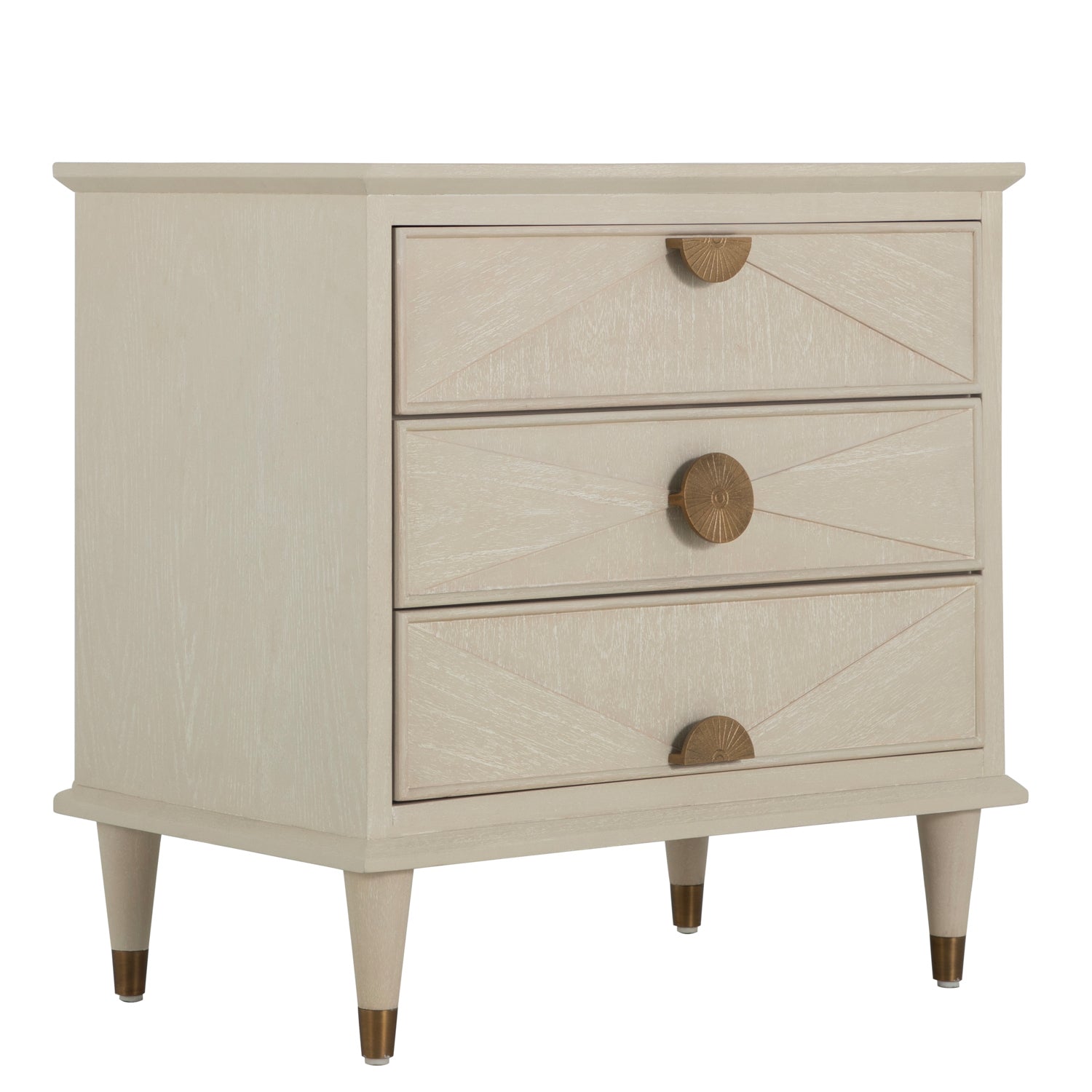 Gabby - SCH-175413 - Nightstand - Emberly - Cerused White|Stained Brass