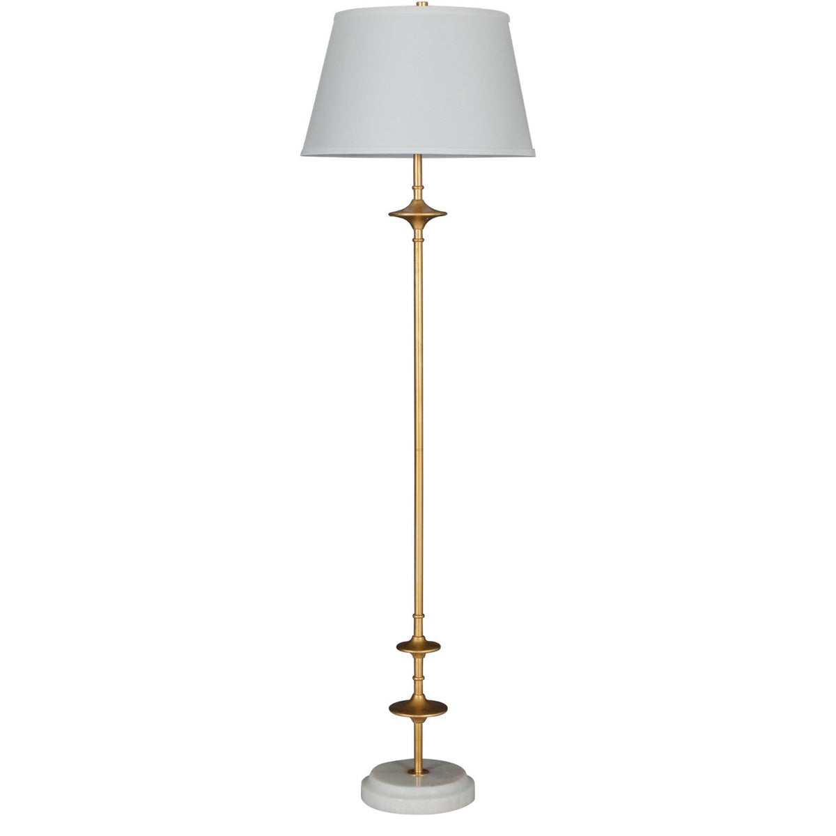 Gabby - SCH-175543 - One Light Floor Lamp - Avery - Aged Brass|Beige Linen|Light Beige Marble