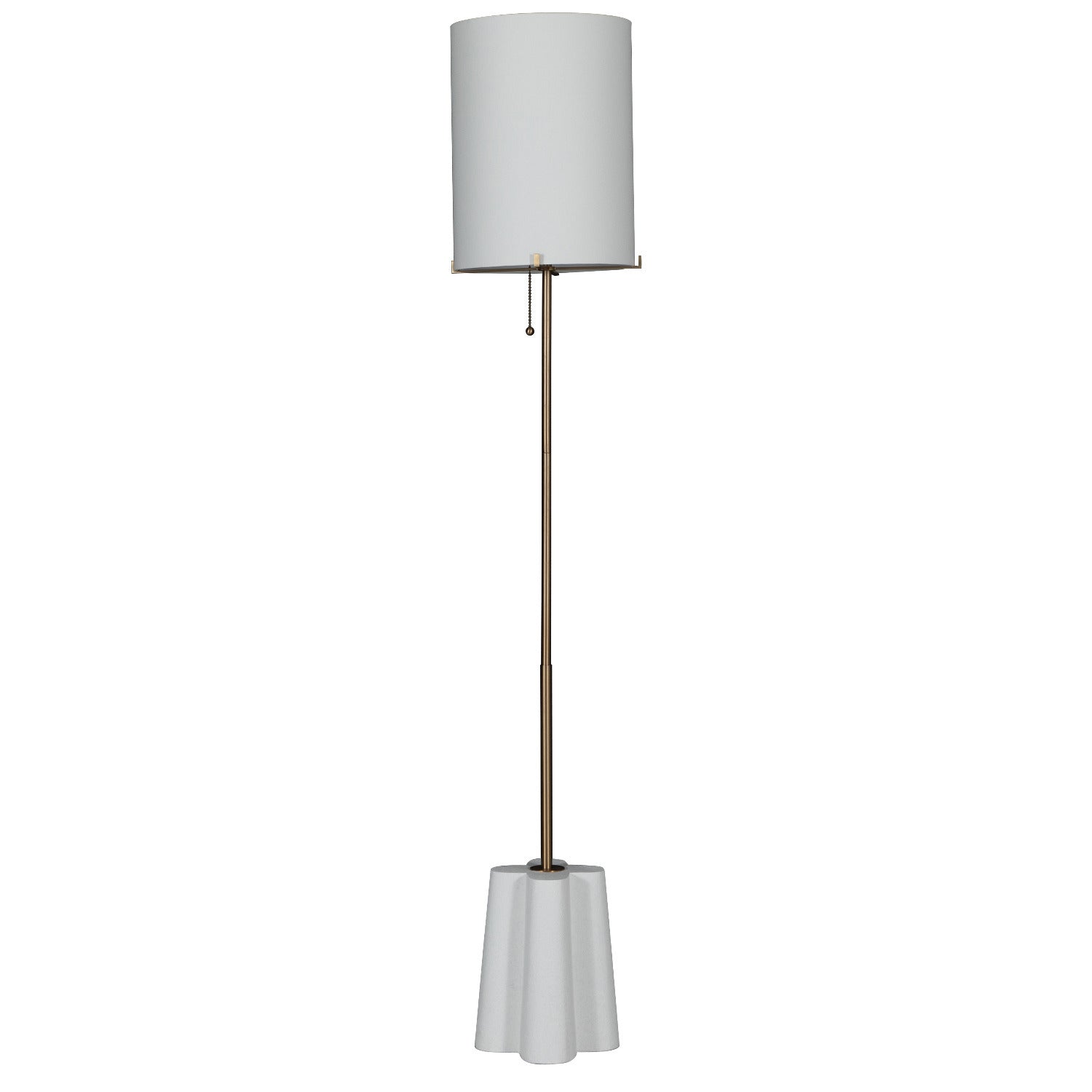Gabby - SCH-175547 - One Light Floor Lamp - Florence - Brushed Brass|White Linen
