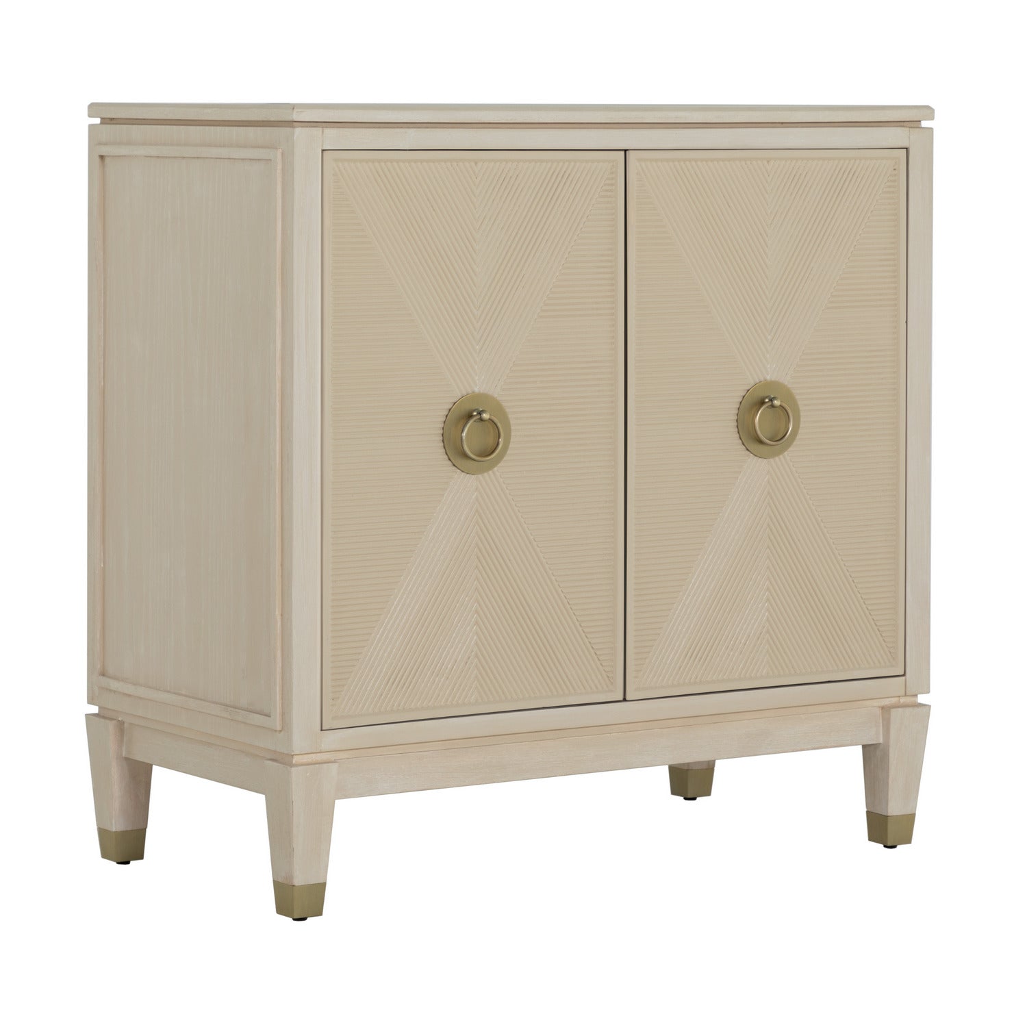 Gabby - SCH-175585 - Accent Cabinet - Strella - Stainless Champagne|Cerused White