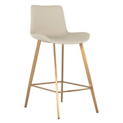Gabby - SCH-175622 - Counter Stool - Hines - Stainless Gold|White Leather