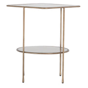 Gabby - SCH-175646 - Side Table - Ernest - Antique Mirror|Antique Champagne