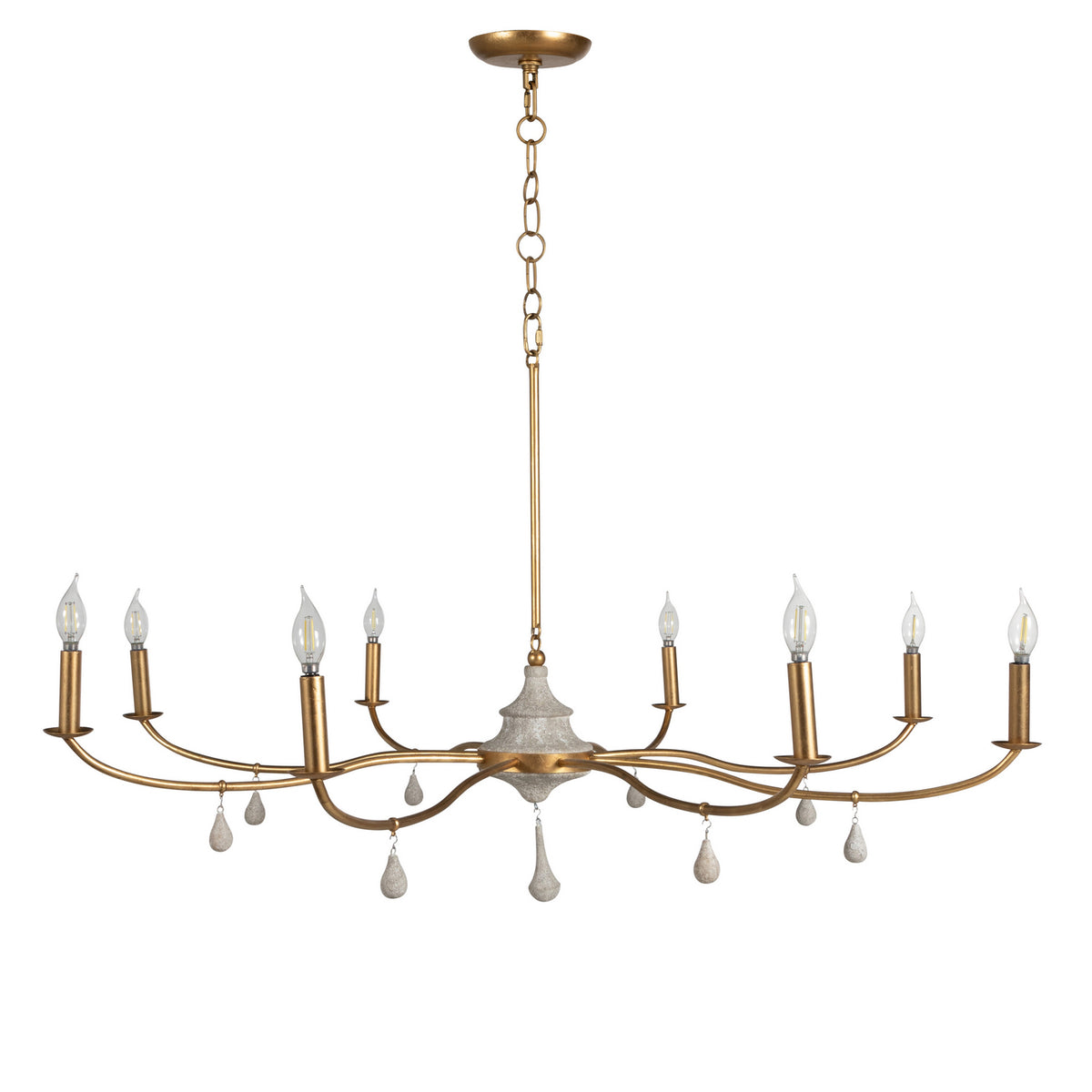 Gabby - SCH-175657 - Eight Light Chandelier - Loretta - Distressed Ivory|Vintage Gold