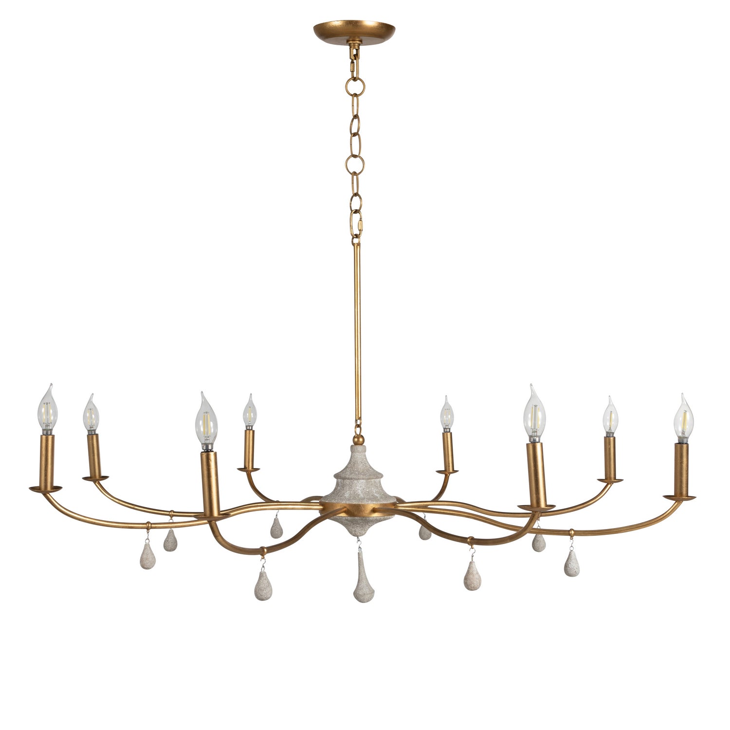 Gabby - SCH-175657 - Eight Light Chandelier - Loretta - Distressed Ivory|Vintage Gold