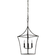 Gabby - SCH-175708 - Four Light Pendant - Clover - Black Forged Iron
