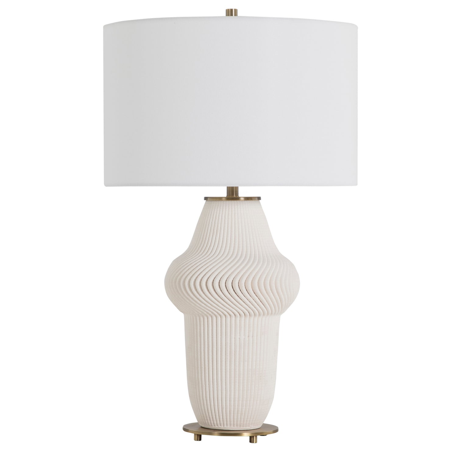 Gabby - SCH-175734 - One Light Table Lamp - Elara - Ivory Ceramic|Feather White Linen