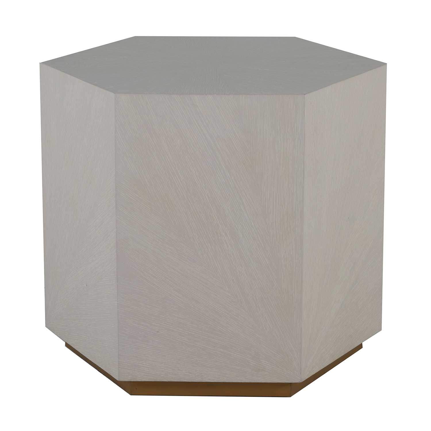 Gabby - SCH-192284 - Side Table - Winslet - Cerused White|Stained Gold