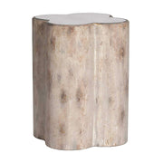 Gabby - SCH-220355 - Side Table - Cassandra - Distressed Dove|Antique Mirror