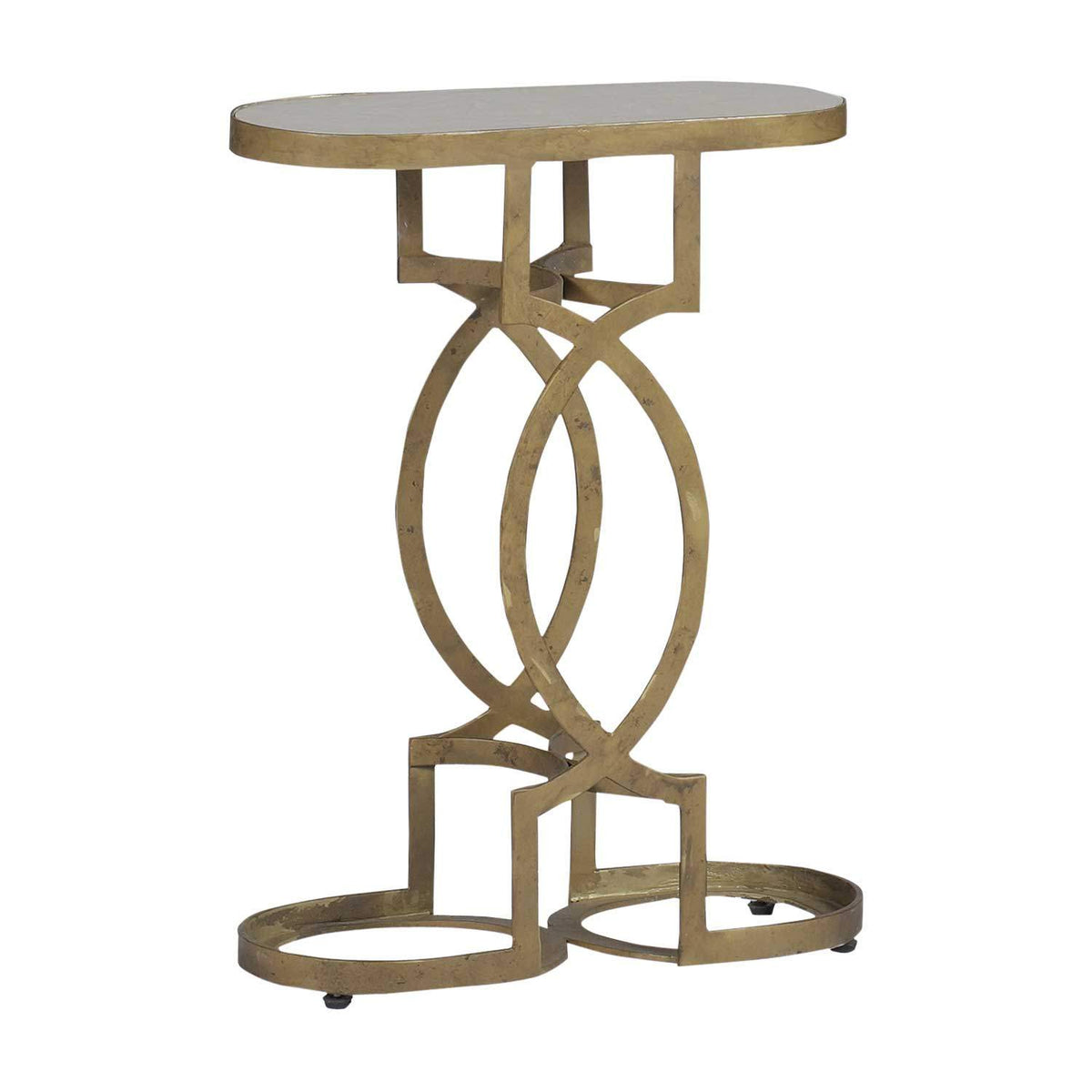 Gabby - SCH-250255 - Table - Natasha - Antique Brass|Clear Mirror