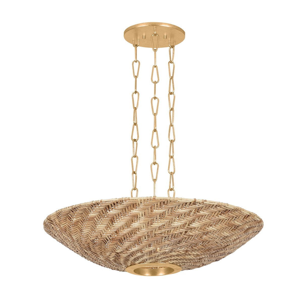 Troy Lighting - F1528-VGL - Three Light Pendant - Ollie - Vintage Gold Leaf