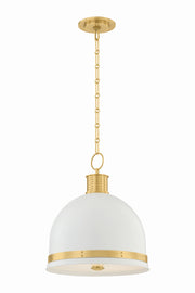 Hudson Valley - 2132-AGB/SWH - Two Light Pendant - Briscoe - Aged Brass