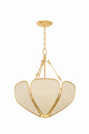 Hudson Valley - 3920-VGL - Three Light Pendant - Bayville - Vintage Gold Leaf