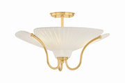 Hudson Valley - AH4619-AGB - Three Light Semi Flush Mount - Gerhard - Aged Brass