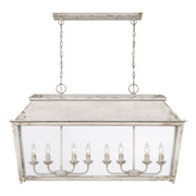 Golden - 0804-LP AI - Eight Light Linear Pendant - Abingdon - Antique Ivory