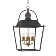 Golden - 0888-6P ABI - Six Light Pendant - Christoff - Antique Black Iron