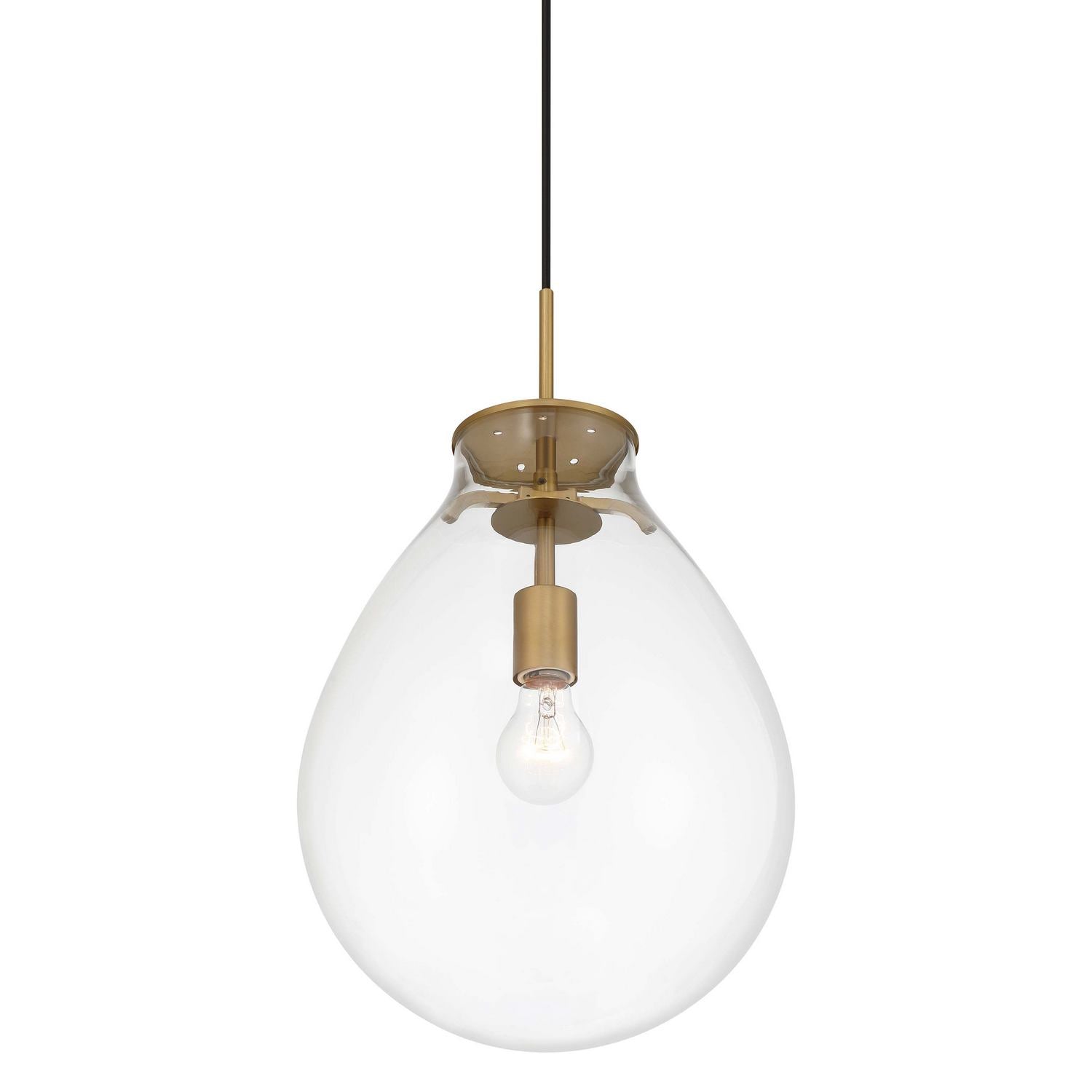 Golden - 2088-12P BCB-CLR - One Light Pendant - Drop - Brushed Champagne Brass