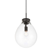 Golden - 2088-12P BLK-CLR - One Light Pendant - Drop - Matte Black