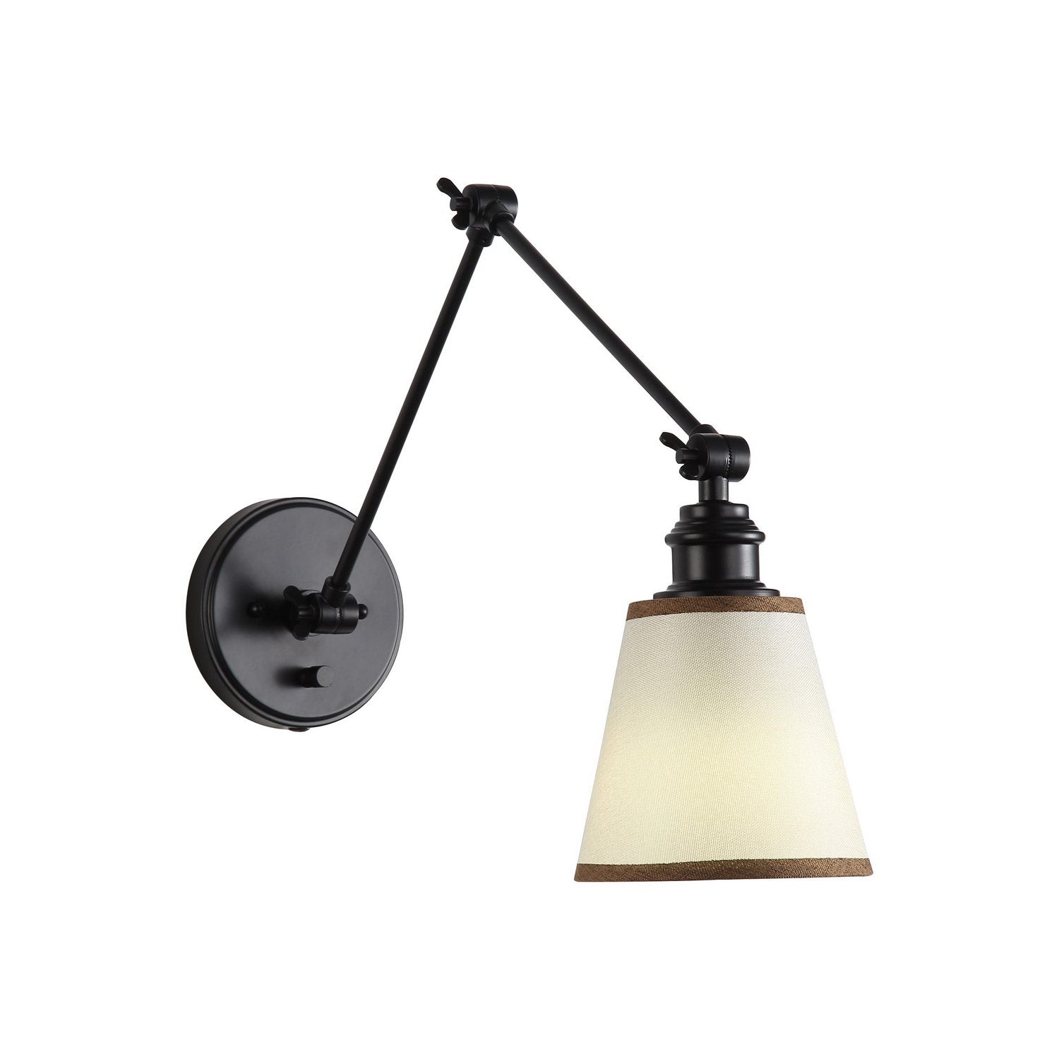 Golden - 2351-A1W BLK-BRN - One Light Wall Sconce - Equinox - Matte Black