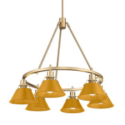 Golden - 3306-6 BCB-AY - Six Light Chandelier - Orwell - Brushed Champagne Brass