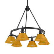 Golden - 3306-6 BLK-AY - Six Light Chandelier - Orwell - Matte Black