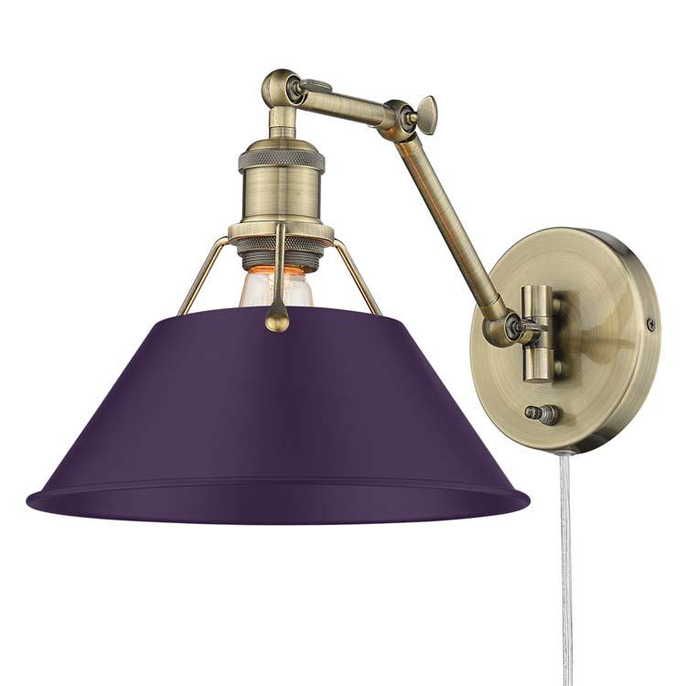 Golden - 3306-A1W AB-EP - One Light Wall Sconce - Orwell - Aged Brass
