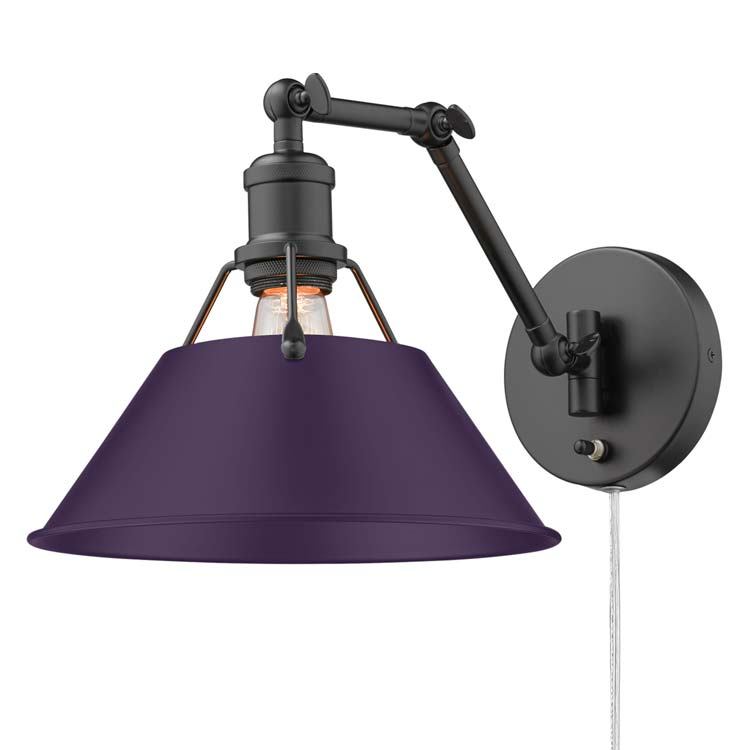 Golden - 3306-A1W BLK-EP - One Light Wall Sconce - Orwell - Matte Black