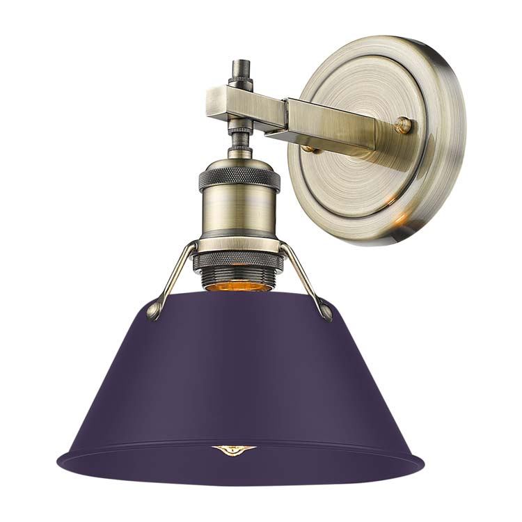 Golden - 3306-BA1 AB-EP - One Light Bath Vanity - Orwell - Aged Brass