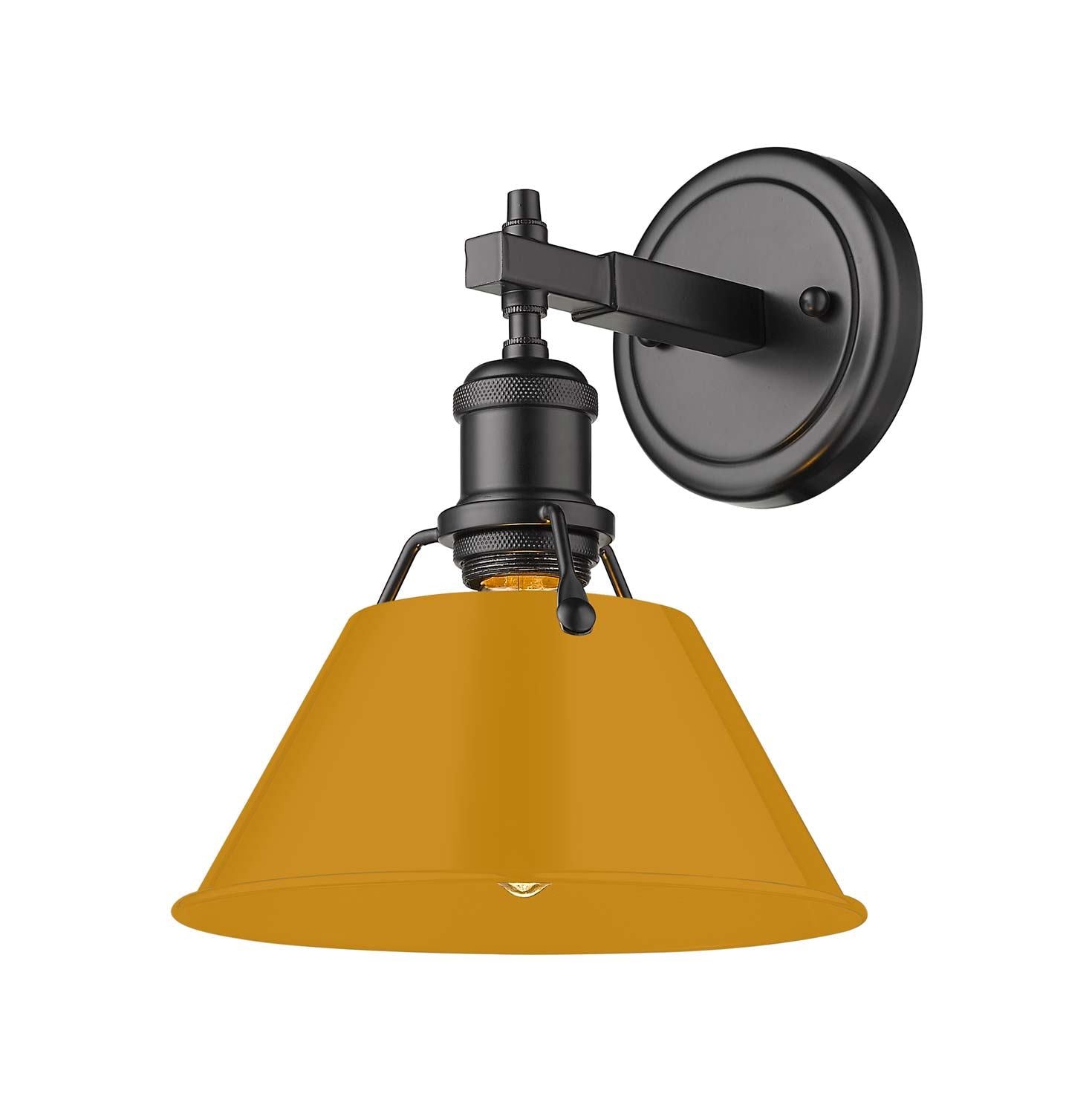 Golden - 3306-BA1 BLK-AY - One Light Bath Vanity - Orwell - Matte Black