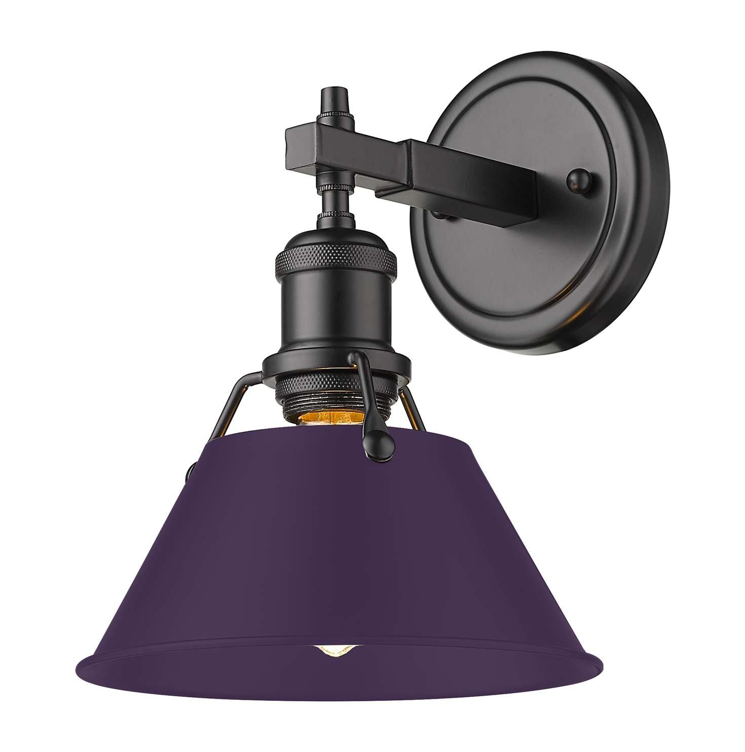 Golden - 3306-BA1 BLK-EP - One Light Bath Vanity - Orwell - Matte Black