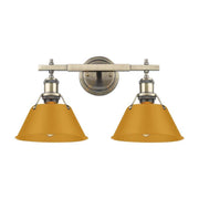 Golden - 3306-BA2 AB-AY - Two Light Vanity - Orwell - Aged Brass