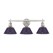 Golden - 3306-BA3 PW-EP - Three Light Vanity - Orwell - Pewter