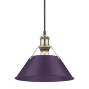 Golden - 3306-M AB-EP - One Light Pendant - Orwell - Aged Brass