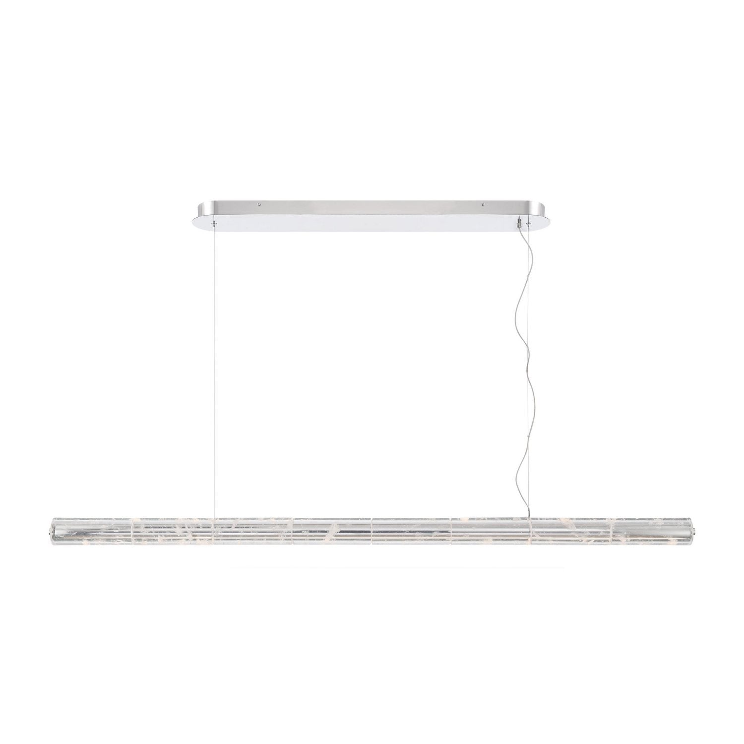 Golden - 3726-LP64 PN-CY - LED Linear Pendant - Crystallo - Polished Nickel