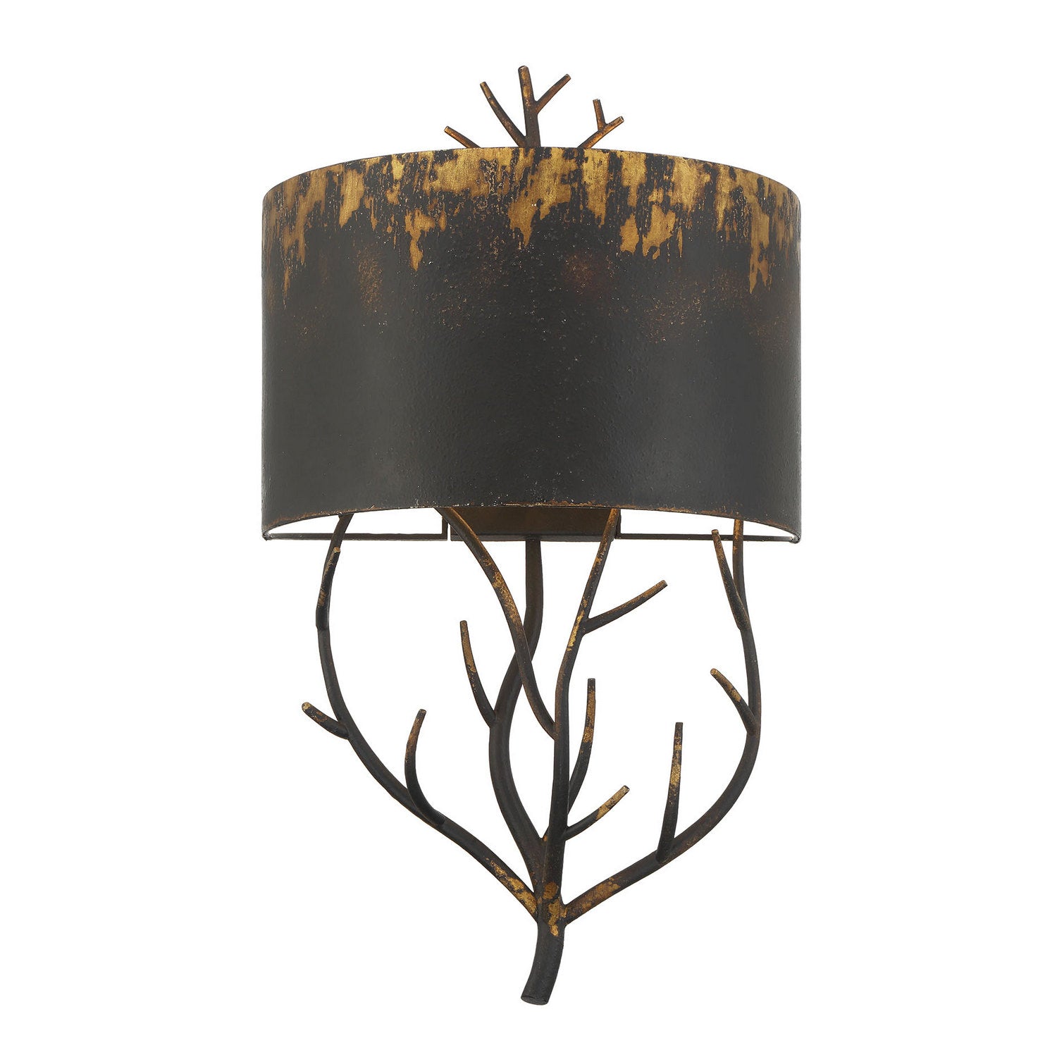 Golden - 4500-WSC ABI - Two Light Wall Sconce - Arboreal - Antique Black Iron