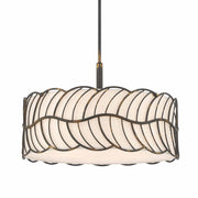 Golden - 4501-5P ABI - Five Light Pendant - Simbolo - Antique Black Iron