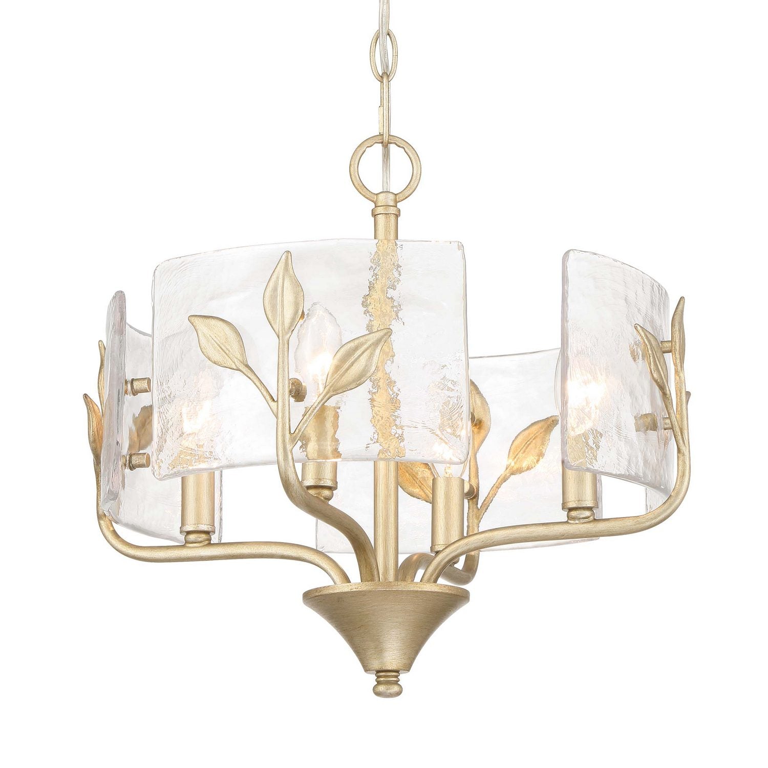 Golden - 4503-4P WG-HWG - Four Light Pendant - Bloem - White Gold