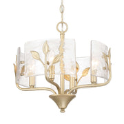 Golden - 4503-4P WG-HWG - Four Light Pendant - Bloem - White Gold