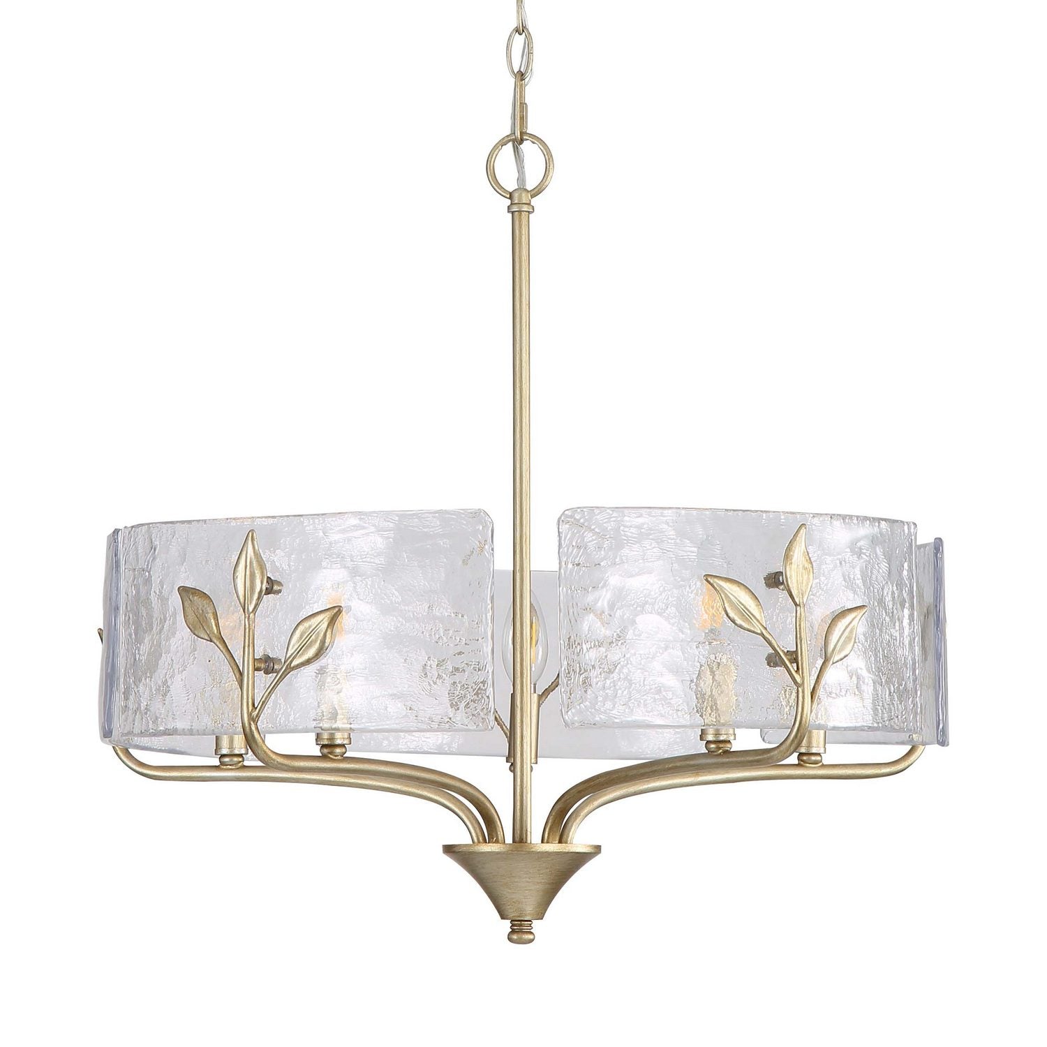 Golden - 4503-5P WG-HWG - Five Light Pendant - Bloem - White Gold