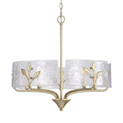 Golden - 4503-5P WG-HWG - Five Light Pendant - Bloem - White Gold