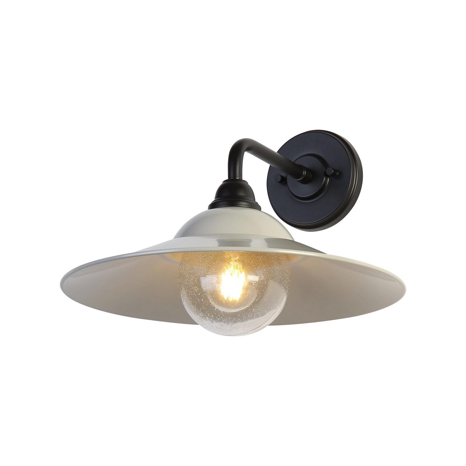 Golden - 5096-OWL15 BLK-WGY-SB - One Light Wall Sconce - Croma - Matte Black