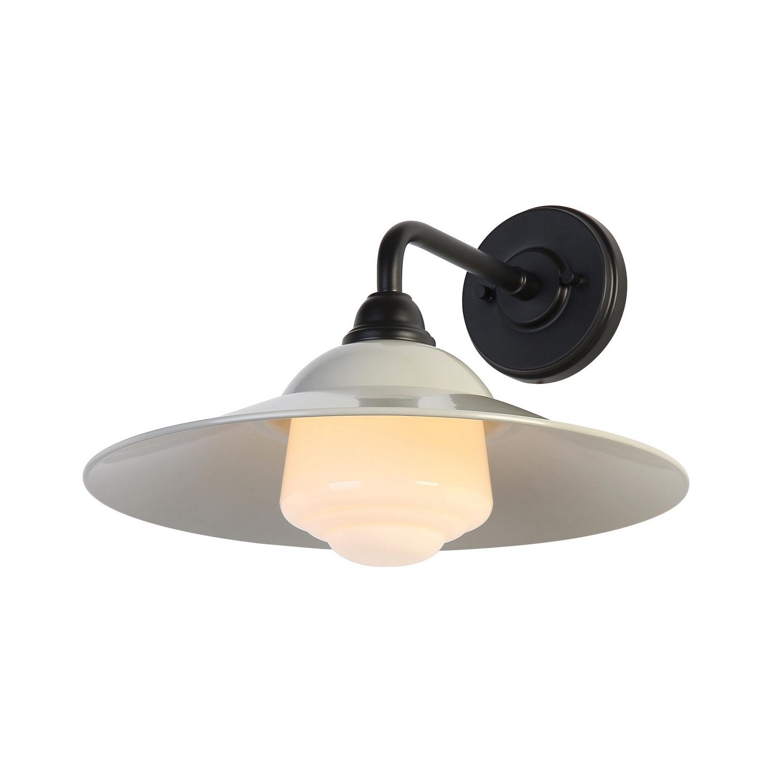 Golden - 5096-OWL15 BLK-WGY-WB - One Light Wall Sconce - Croma - Matte Black