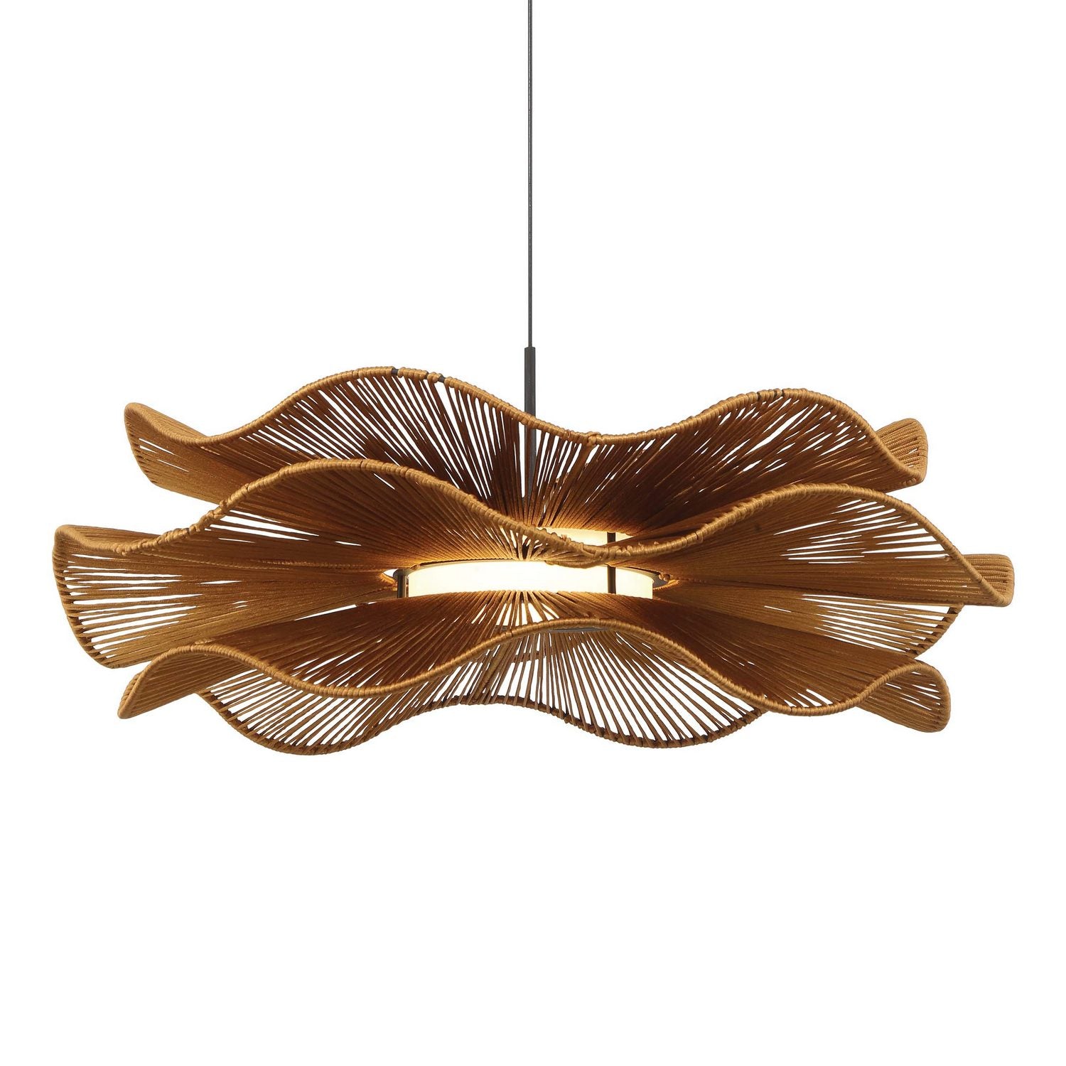 Golden - 6300-24 LAT - LED Pendant - Whisper - Latte Rope