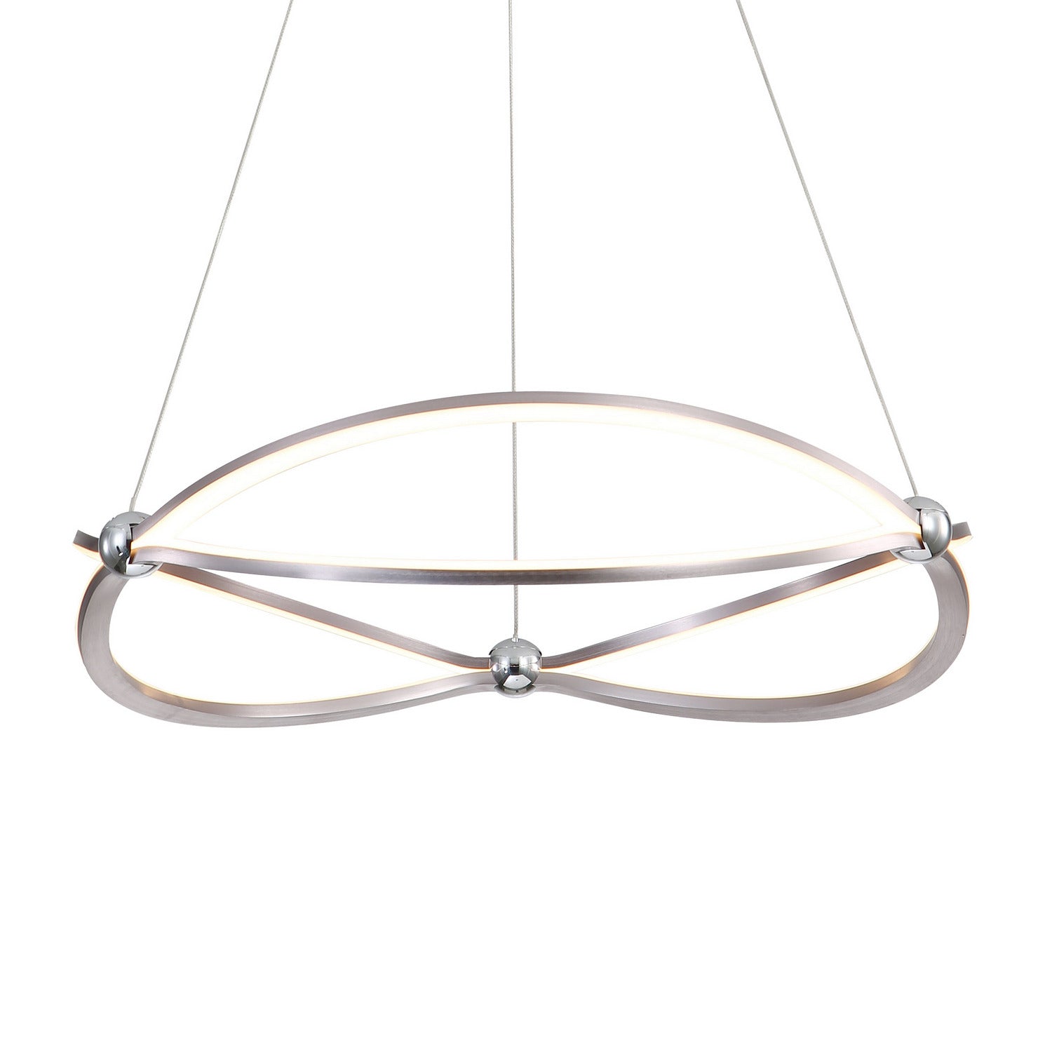 Golden - 7916-24 SNC - LED Chandelier - Spirale - Satin Nickel