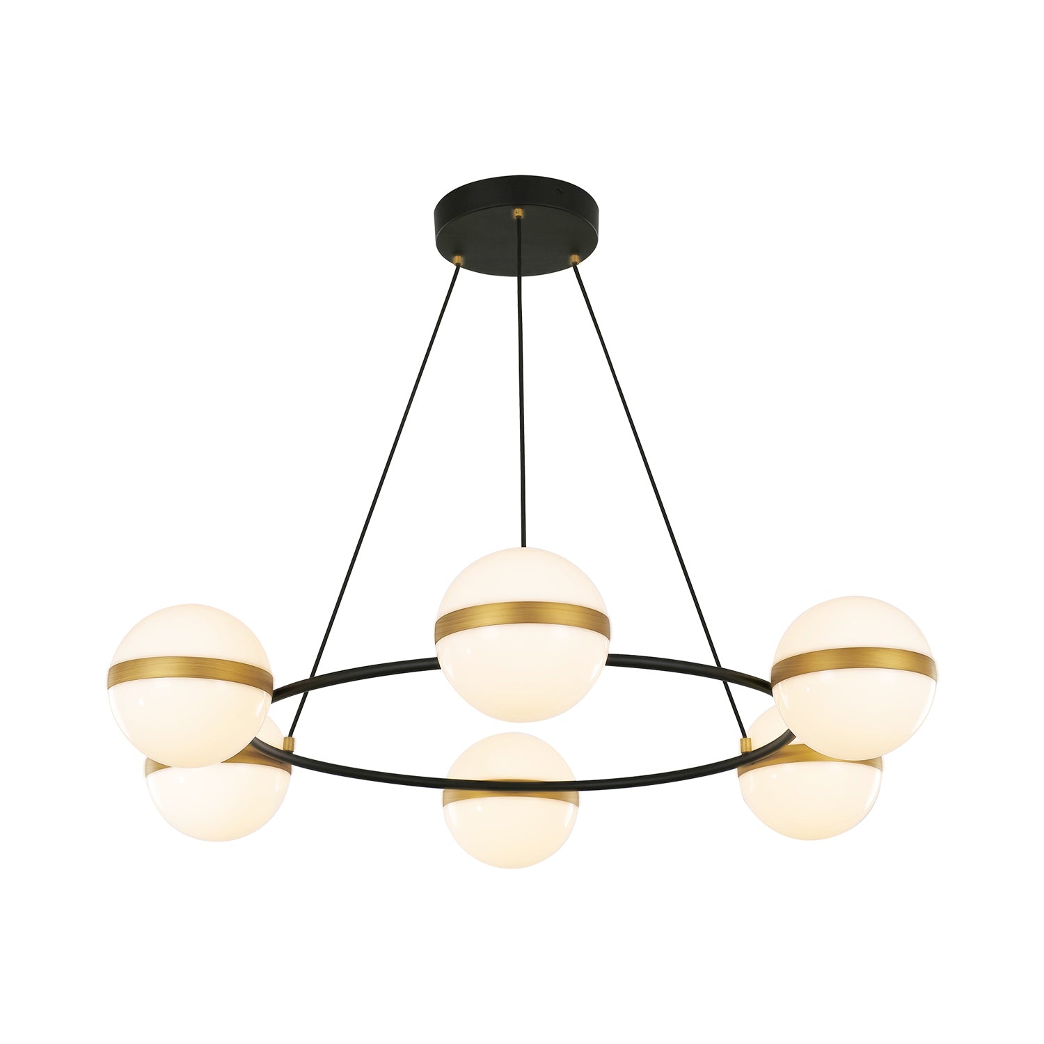 Alora - CH302006MBBG-UNV - LED Chandelier - Tagliato - Matte Black/Brushed Gold