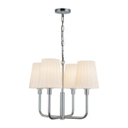 Alora - CH628423CHOP - Four Light Chandelier - Plisse - Chrome/Opal Matte Glass