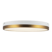 Alora - FM554215AGWH-5CCT - LED Flush Mount - Adelaide - Aged Gold/White