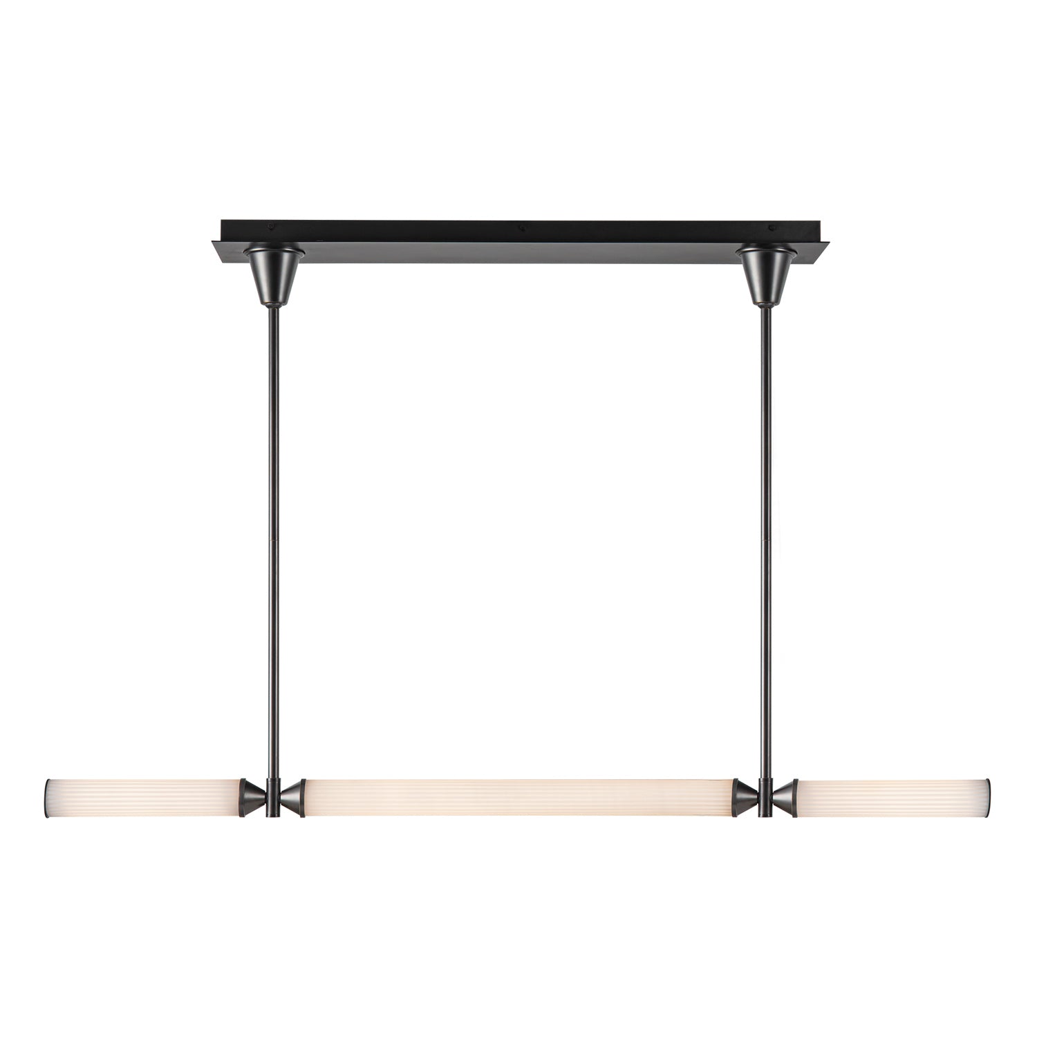 Alora - LP348148UBFR-UNV - LED Linear Pendant - Edwin - Urban Bronze/Frosted Ribbed Glass